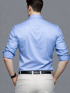 Wrinkle-Free Business Shirt for Men – Breathable, Easy-Care, Slim Fit
