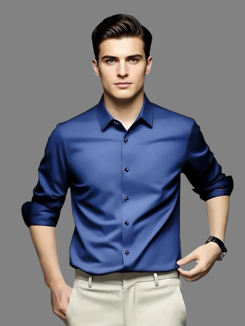 Classic Wrinkle-Free Business Shirt for Men – Comfort & Style Combined