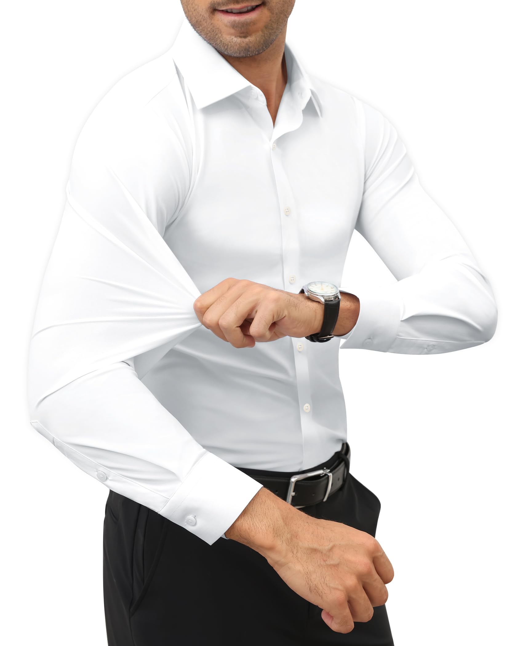 Chemise Homme Extensible – Confort Ultra Stretch, Coupe Slim Élégante