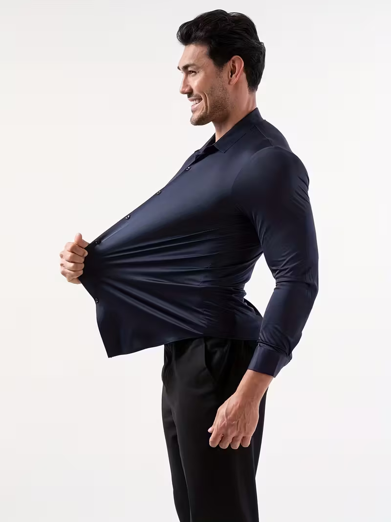 Ultra-Stretch Men’s Shirt – Slim Fit Business Casual