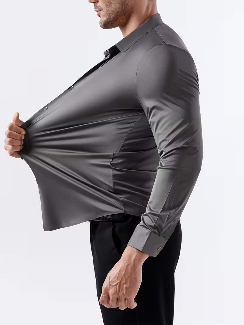 Ultra-Stretch Men’s Shirt – Slim Fit Business Casual