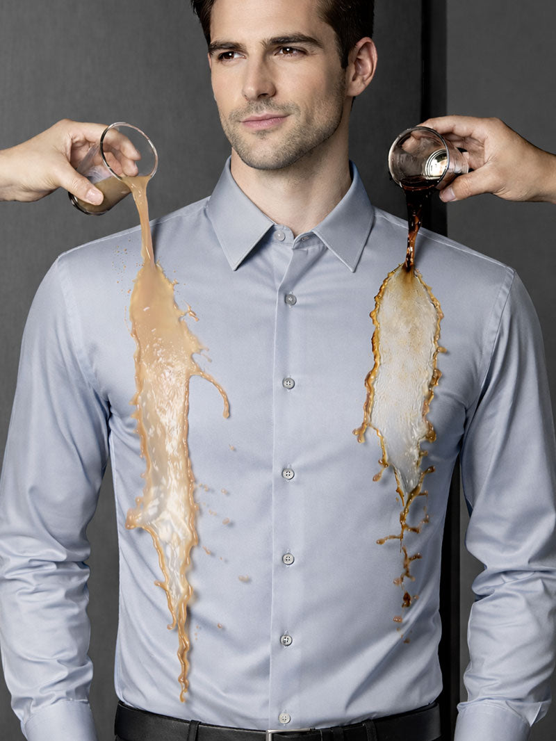 Men’s Water-Repellent Dress Shirt | Oil & Stain Resistant