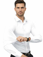 Chemise Homme Extensible – Confort Ultra Stretch, Coupe Slim Élégante