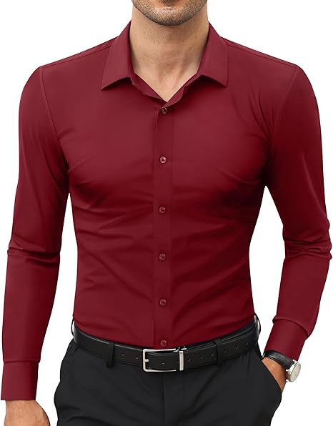 Chemise Homme Extensible – Confort Ultra Stretch, Coupe Slim Élégante