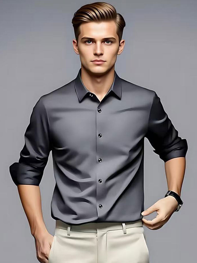 Classic Wrinkle-Free Dress Shirt – Tailored for Modern Gentlemen